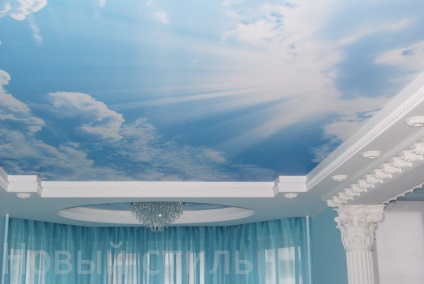 Stretch tavan de cer în interior, firma este un nou stil de plafoane, g