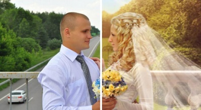 Feldolgozás esküvői photoshop képek retusálás esküvői fényképek online