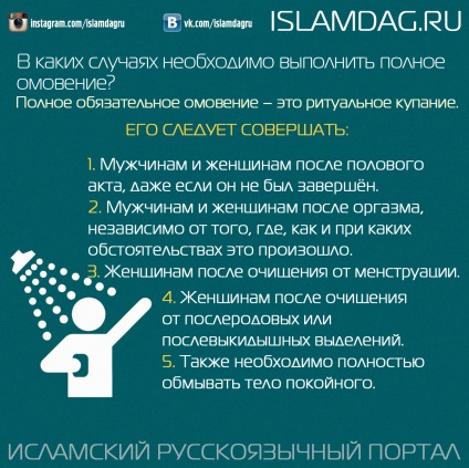 Mandatul de baie, Islamul din Dagestan
