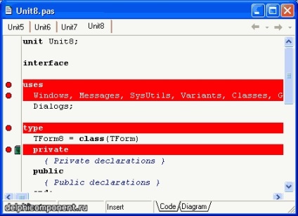 Depanarea programelor de urmărire a programului, delphi, delphi, surse delphi
