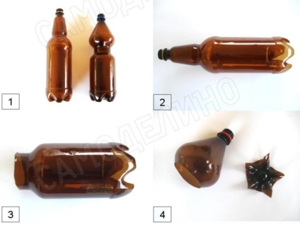 Palma műanyag palackok kezük lépések kezdőknek, fotók