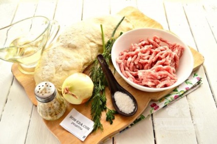 Pogácsákat darált hús sült egy serpenyőben recept egy fotó
