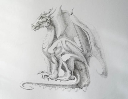 Step-by-Step Desen Dragon - cum să desenezi un dragon în creion pas cu pas