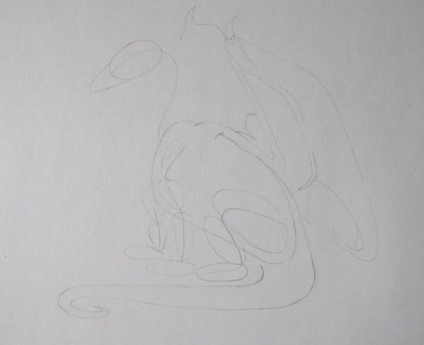 Step-by-Step Desen Dragon - cum să desenezi un dragon în creion pas cu pas