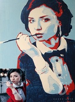 Portret în stilul pop art la comanda de la numărul de studio de artă numărul 1 (Moscova), bueno arte