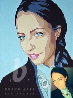 Portret în stilul de artă pop la comanda de la studio numărul de artă numărul 1 (Moscova), bueno arte