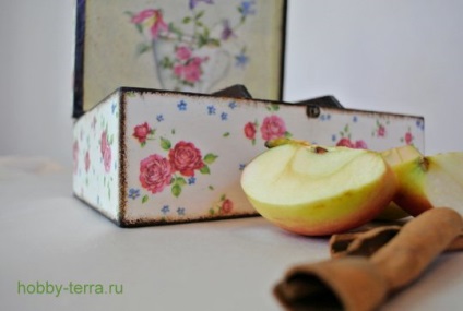 Step-by-step clasă de master pe decorarea cutie de ceai - cu gust de mere, hobbiterra - busola dvs.