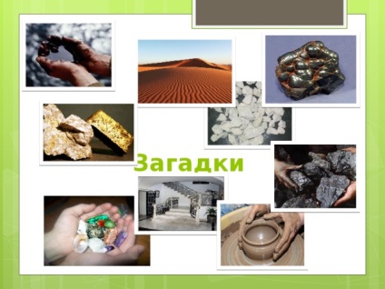 Prezentare pentru copiii preșcolari pe tema mineralelor