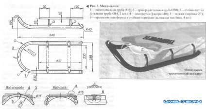 Sanie cu propriile mâini, instrucțiuni de fabricație, desene, fotografii