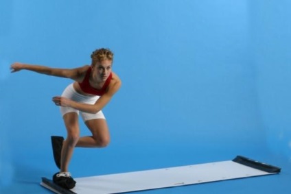 Slide aerobic - cursuri cu un panou de diapozitive speciale, clasa de fitness pentru femei clasa de fitness