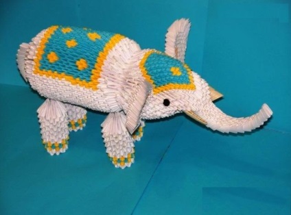 Elephant origami fotó és videó tanulságokat és moduláris szerelvény slasicheskoy