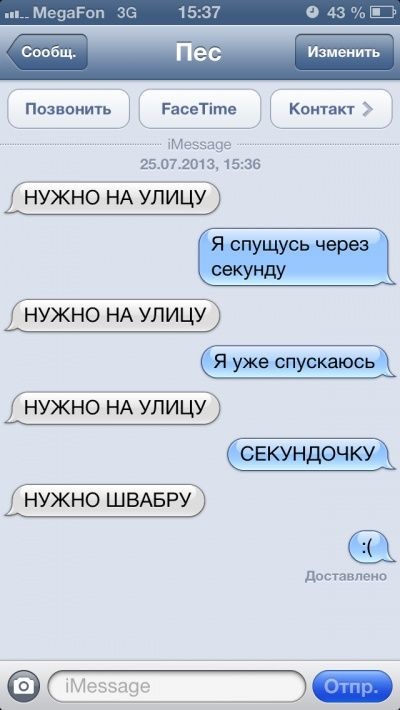 SMS levelezés a mester és a kutyája (több) SMS levelezés a mester és a kutyája