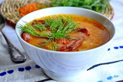 Lentil soup cu pasta - reteta cu fotografie (pas cu pas)