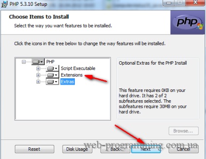 Instalarea și configurarea php-ului pe ferestre