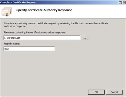 Instalarea certificatului SSL în iis 7