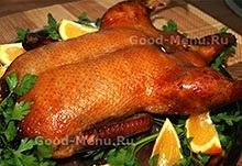 Duck cu miere în cuptor - rețetă pas cu pas cu fotografie de la
