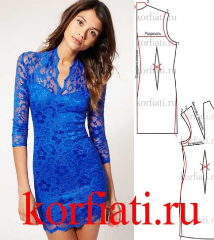 Model de rochie de dantelă din ati