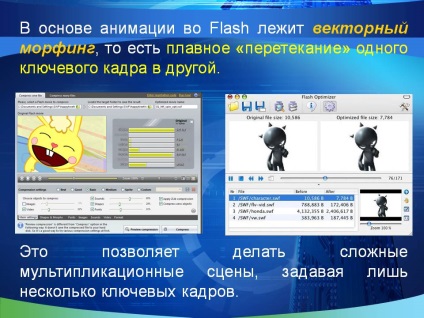 Inima animatiei in flash este vectorul morfing, adica o prezentare buna a lui 17105-5