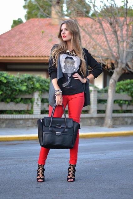 18 Îmbrăcăminte de modă cu pantaloni roșii ♡
