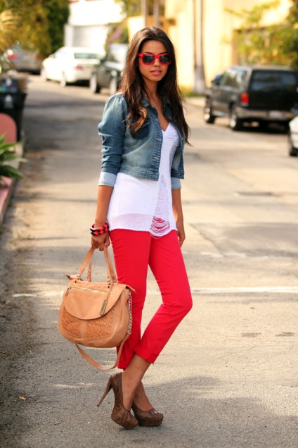 18 Îmbrăcăminte de modă cu pantaloni roșii ♡