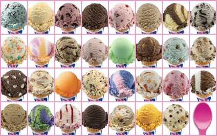 Baskin Robbins - (- baskin robbins -) poveste de succes, fapte interesante, 31 de grade