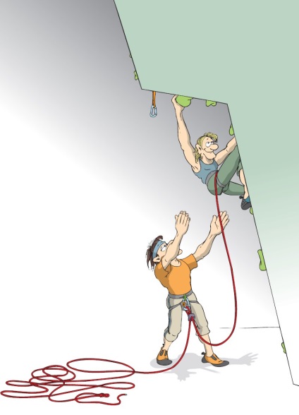 Alpinism sigur pe peretele de alpinism, alpclub din München