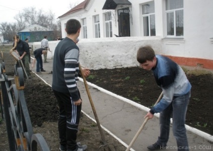 Realizarea teritoriului școlar în mkou - Nikolskaya-1 sosh - rapoarte - experiență de lucru
