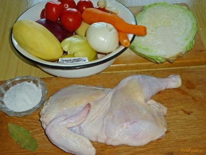 Leves csirke multivarka recept egy fotó