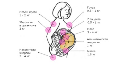 Ceea ce amenință un set mare de greutate în timpul sarcinii - ce trebuie să faceți dacă aveți prea mult