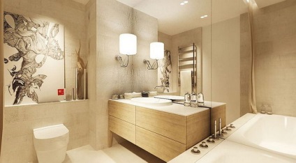 A design a fürdőszobában 4 négyzetméter, és gyönyörű belső képek