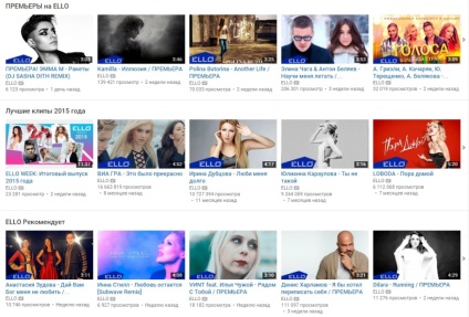Ello - cel mai popular canal muzical rus YouTube, steaua YouTube