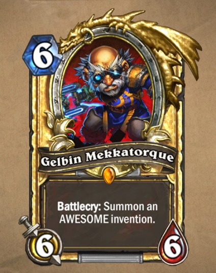 Gelbin Mekkatorque vita játékok Hearthstone