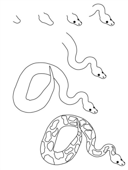 Cum de a desena un șarpe
