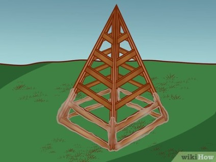Hogyan építsünk egy fából készült rácsos formájában egy piramis