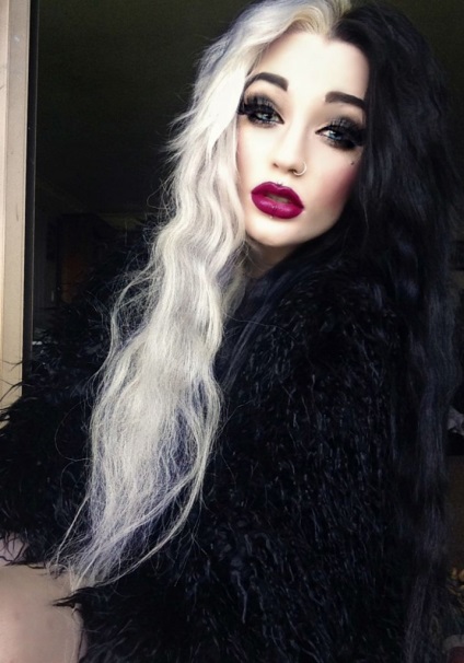 Hogyan készítsünk hajfestés töredezett haj, vagy a haj Cruella (haj) Hogyan készítsünk hajfestés töredezett haj, vagy a haj Cruella