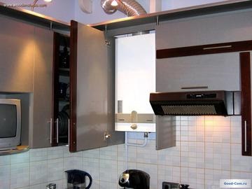 Cum să ascundeți un cazan pe gaz în fotografia de bucătărie, plasarea și instalarea cazanului în bucătărie
