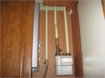 Cum să ascundeți o conductă de gaz în bucătărie - modalități de ascundere a conductelor de gaz (fotografie)