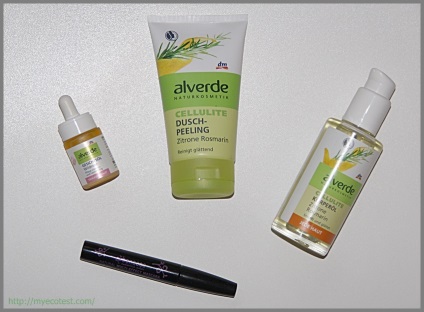 Cosmetice note anti-celulita de îngrijire, ulei facial și rimel, ecotest