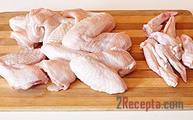 Csirke szárny a grill - lépésről lépésre recept fotók