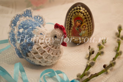 Kurochka pe ouă de Paște (croșetat), o cutie de idei și clase de master, tricotat de Paște