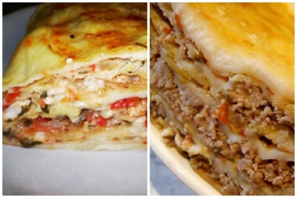 Lazy lasagna - rețete de gătit din pâine pita și paste făinoase