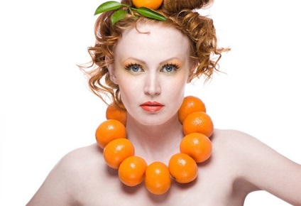 Maszk mandarin arc - recepteket a cellulóz és a bőrét