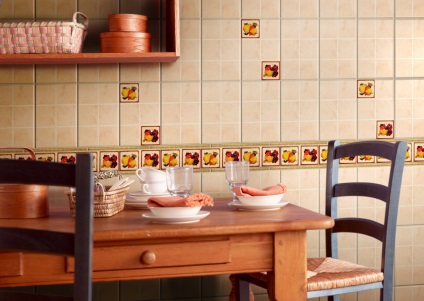 Плочки за кухнята на подови и стенни керамични стъклена мозайка свиня на престилка, проектиране и
