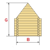 Calculul numărului de materiale de locuit din busteni rotunzi