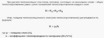 Calcularea grosimii izolației - formula exactă de calcul