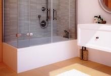 Perdele glisante pentru perdele de baie în cameră, baie pliabilă, ușă din sticlă și plastic