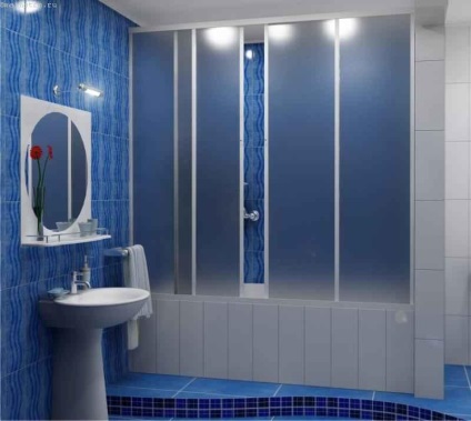 Perdele glisante pentru perdele de baie în cameră, baie pliabilă, ușă din sticlă și plastic