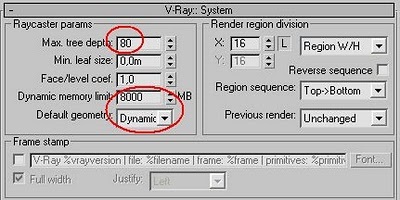 Rezolvarea problemelor cu RAM în v-ray și 3dsmax