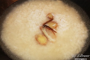 Orez de orez cu pui in Hainanese cu o poza (bucataria chineza)