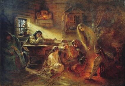 Orosz Karácsonyi hagyományok a munkálatok Zsukovszkij, Gogol, Puskin és Tolsztoj